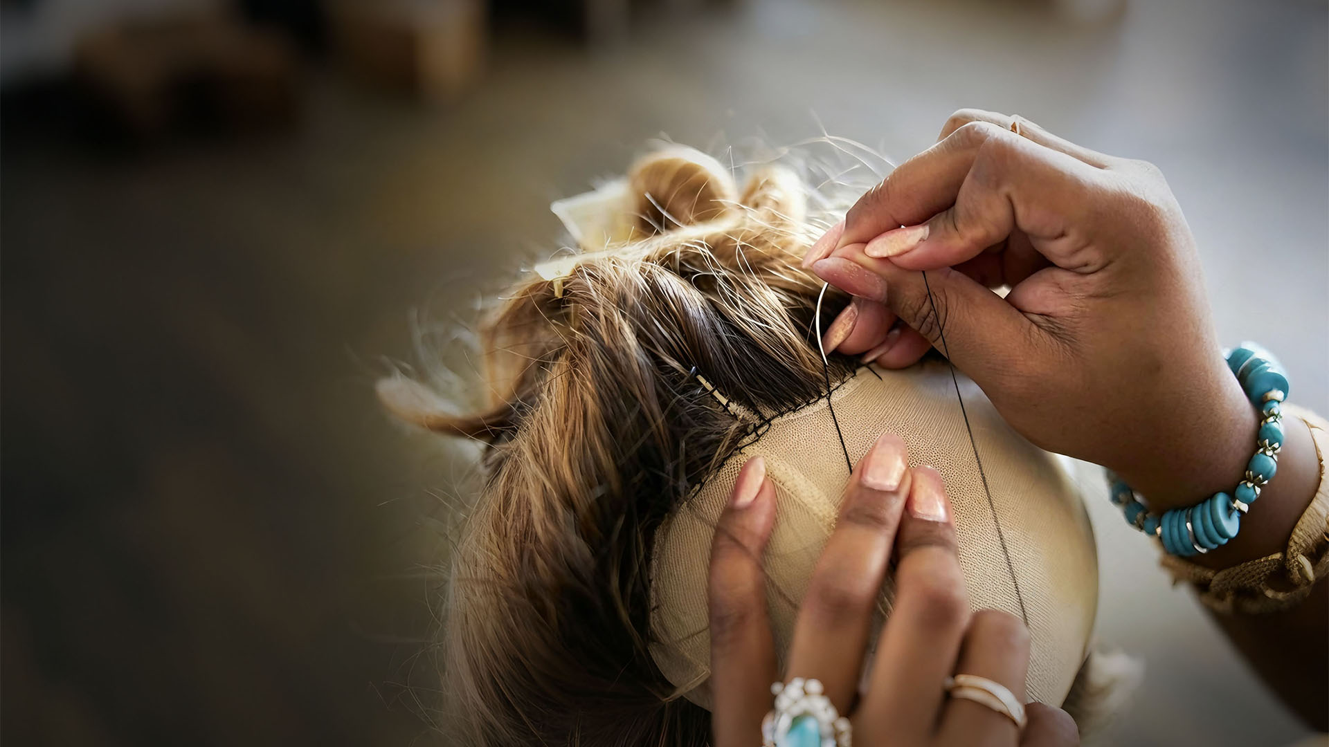 Ryalan wig making curved needle thread kit